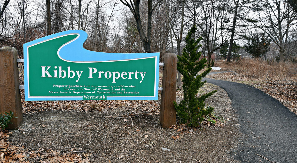 A photograph of a property sign.