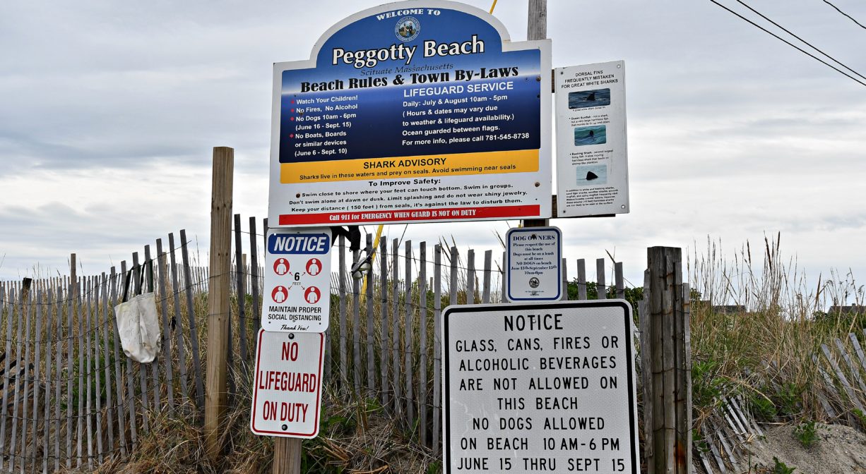 A photograph of a property sign.